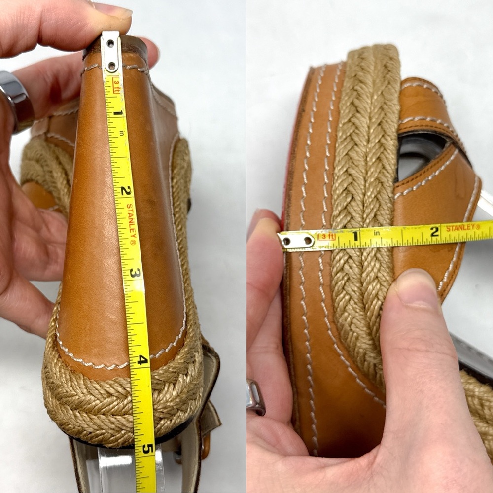 Christian Louboutin Vintage Y2K Almeria Leather Platform Espadrille Sandal Heels - Picture 12 of 14